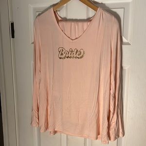 Light Pink Bride PJs XL